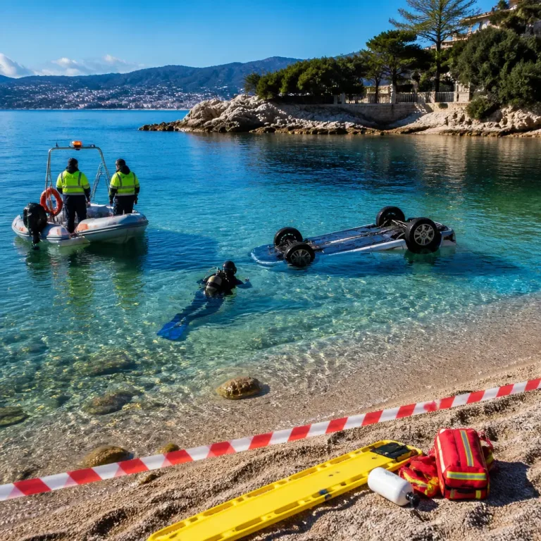 Ι.Χ. βρέθηκε αναποδογυρισμένο και βυθισμένο στη θάλασσα κοντά στη Νεάπολη Λασιθίου