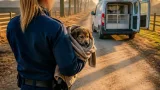 Mezőhegyesen mentette meg egy rendőrnő a súlyosan sérült kiskutyát, aki ma már gyógyul