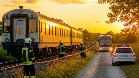 Halálos gázolás Zalaegerszeg külterületén: vonat megállt, 12 utas várakozik mentesítő buszra