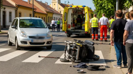 Hatvanban zebrán ütöttek el egy elektromos kerekesszékkel közlekedő embert — vádemelés történt