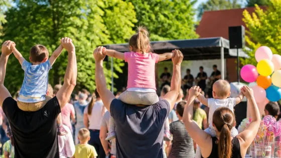 Komáromban másodszor emelték magasba a gyerekeket a „Gyereket a magasba!” rendezvényen