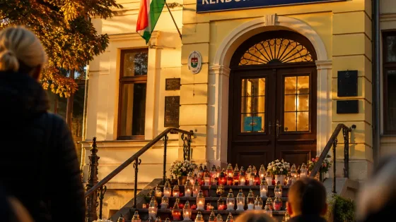 Megemlékezés Hódmezővásárhelyen: gyertyagyújtás a tavaly elhunyt rendőrkapitány emlékére
