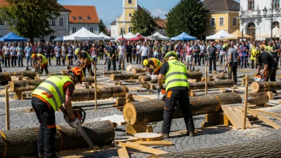 Mohácson rendezték meg a Dr. Gólya János emlékfakitermelő versenyt, diákok és családok vettek részt
