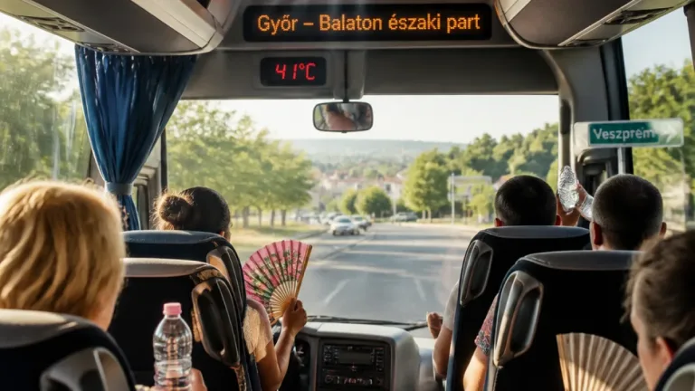 41 °C a buszon: klíma nélkül utaztak a Balaton felé, válaszra vár a MÁV-csoport