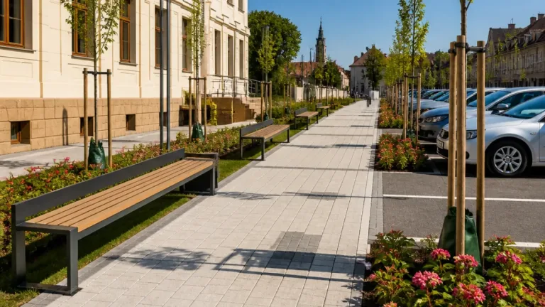 Átadták a megújult Szolgáltatóház előtti teret Siklóson — új park és parkolók készültek el
