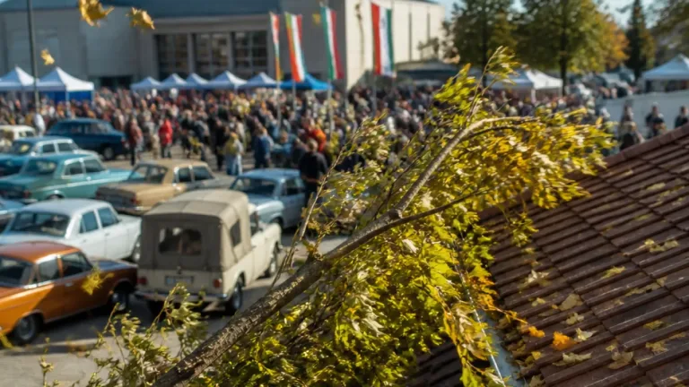Békés: erős szél rázta meg a megyét, Vármegyenap és veteránautó‑bemutató vonzotta a közönséget