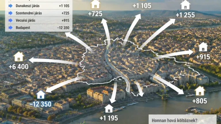 Budapest és az agglomeráció határozza meg továbbra is a hazai költözéseket