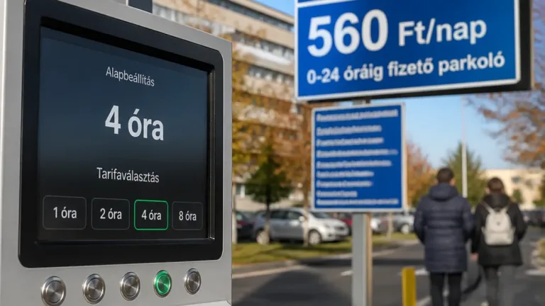 Debrecen: félreértések a klinikai parkolásnál — 560 Ft napijegy csak menüválasztással