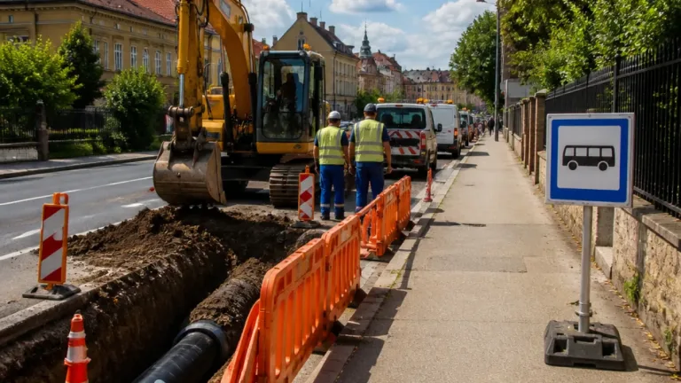 Eger: forgalomkorlátozás és víznyomáscsökkenés a Mátyás király úton — augusztus 28-ig tart a befejező ütem