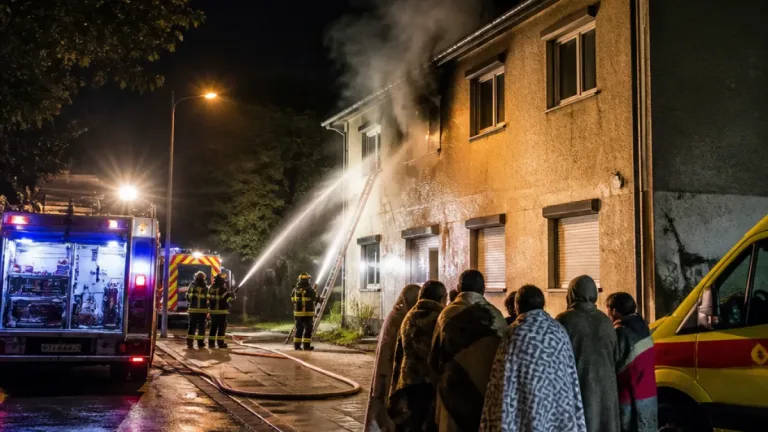 Éjszakai tűz Kisbéren: két szoba égett, tíz lakót ki kellett telepíteni