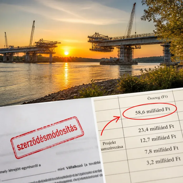 Változik a mohácsi Duna-híd finanszírozása: havi elszámolásra térnek át, a vállalkozó 58,6 milliárdot visszafizet