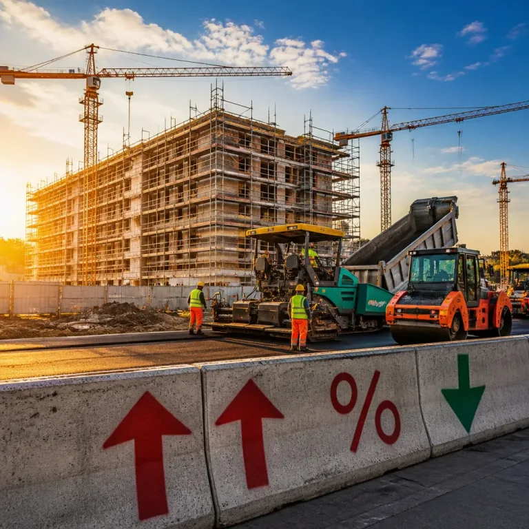 Csökkent az építőipari termelés júniusban, miközben az árak tovább emelkedtek