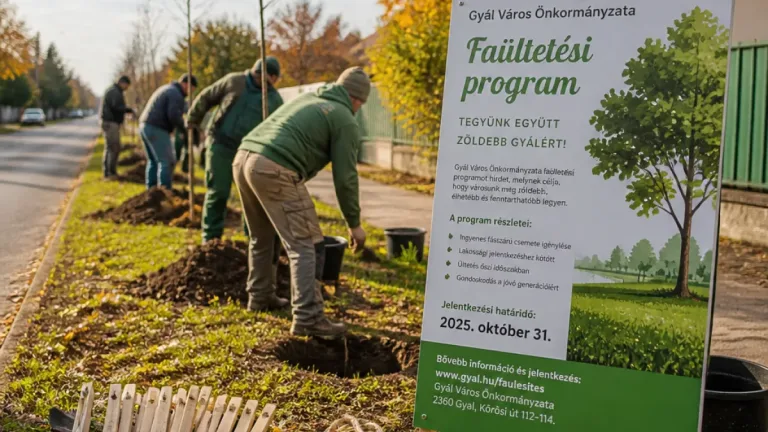 Gyál ősszel is folytatja a faültetési programot — újabb 100 fa várja a jelentkezőket