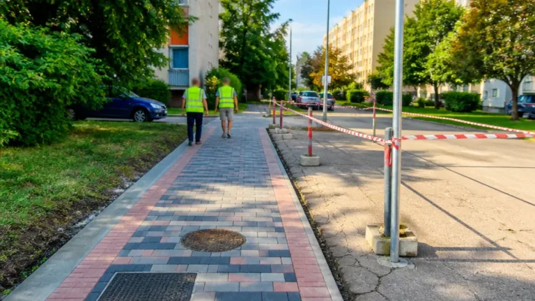 Gyöngyös: korszerű viacolor járdát kapott a Hadnagy utca balesetveszélyes szakasza