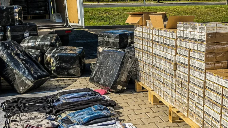 Hamis ruhák és 1 415 doboz csempészcigaretta: lefoglalás az M5-ös csongrádi szakaszán