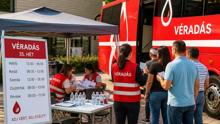 Heti véradási menetrend Somogyban: hol és mikor várják a donorokat a 35. héten