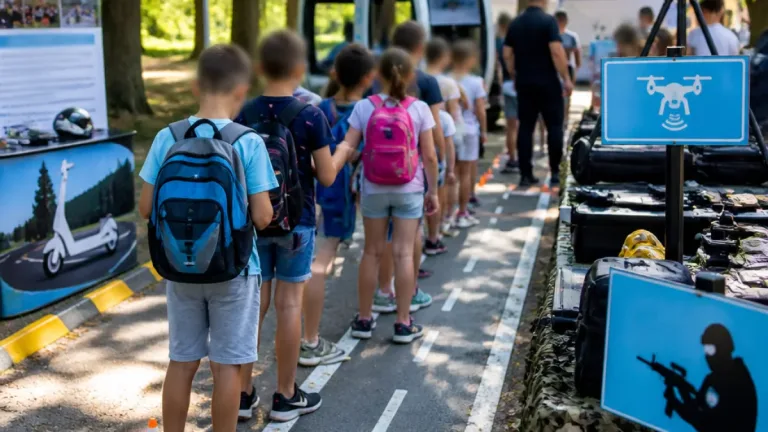 Interaktív játékokkal és bemutatókkal tanították a közlekedésbiztonságot a miskolci Népkertben