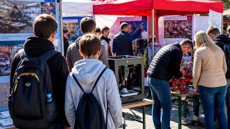 Iskolapróba a Garay téren: robotok, 3D‑nyomtató és gyakorlati bemutatók segítik a tolna megyei pályaválasztást