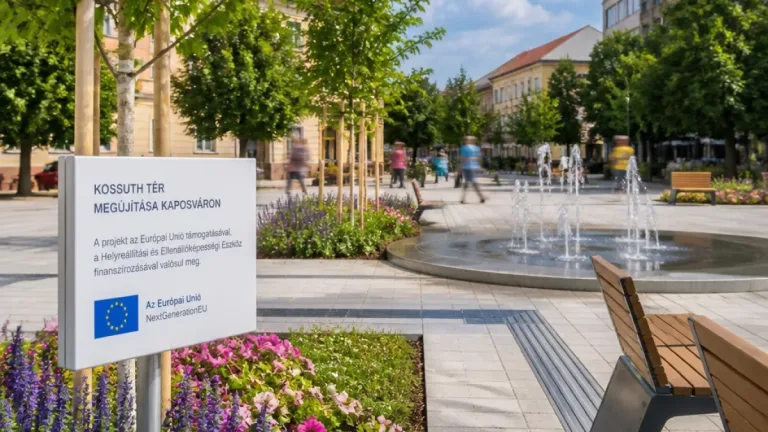 Kaposvár belvárosa megújul: zöldebb és korszerűbb lesz a Kossuth tér