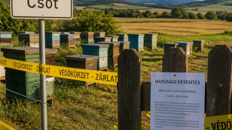Karantén a méhészetek körül Veszprém megye több településén a nyúlós költésrothadás miatt