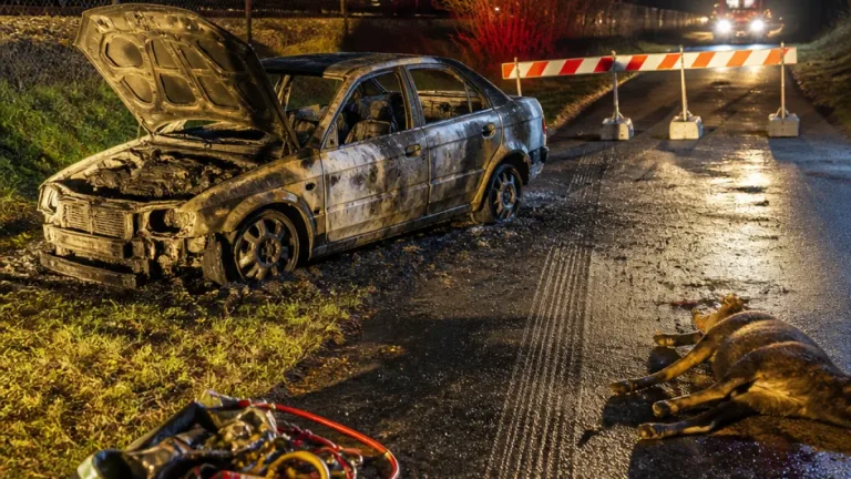 Kigyulladt autó Bakonypölöskén, vonatnak szarvas rohant Hajmáskérnél — éjszakai és hétvégi beavatkozások a megyében