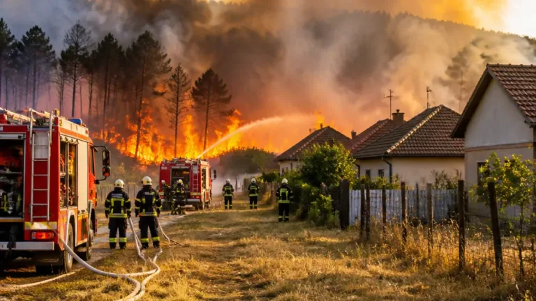 Lakóházakat is veszélyeztetett a gyorsan terjedő tűz Versendnél, több tűzoltó egység avatkozott be