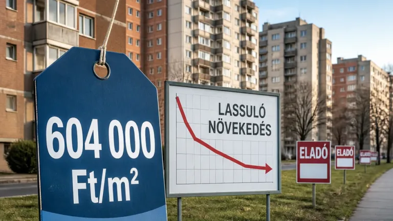 Miskolcon 604 000 Ft a medián négyzetméterár — lassul az ingatlanpiaci drágulás