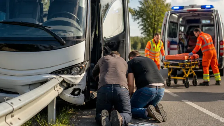 Munkatársai és a mentők percek alatt megmentették egy buszsofőr életét Komárom-Esztergom megyében