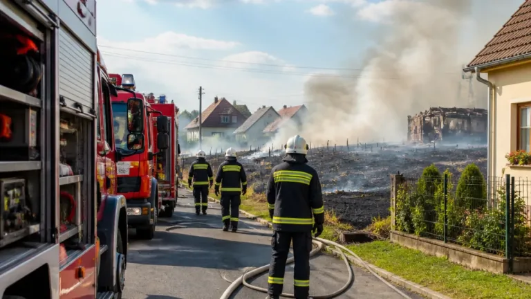 Nagy kiterjedésű fű- és szeméttűz volt Kömlőn — lakóházakat is fenyegetett a lángok terjedése