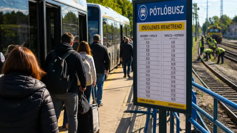 Pályakarbantartás miatt pótlóbuszok Veszprém és Ajka között augusztus 12-én