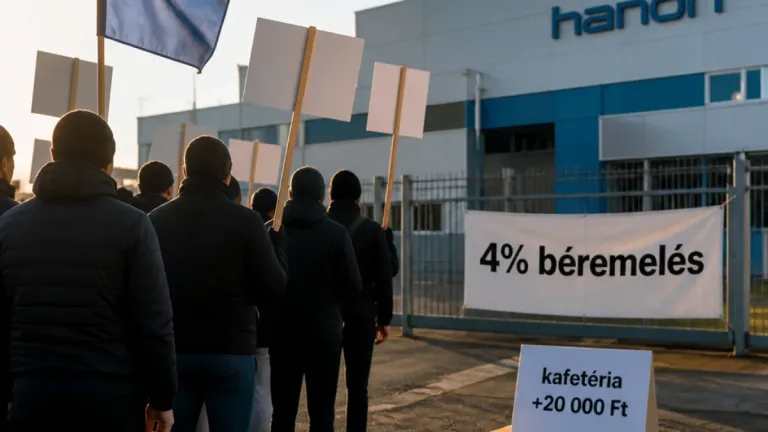 Pécs: sikeres sztrájk után négyszázalékos béremelés a Hanon pécsi üzemében