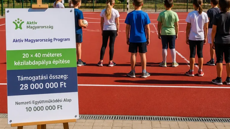 Rekortánpálya készült Büken: 20×40 méteres kézilabdapálya és új testnevelési lehetőségek az iskolában