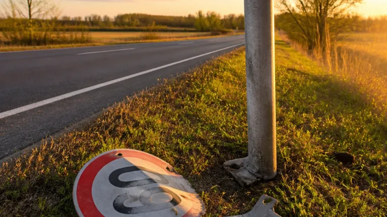 Rendőrség nyomoz: ismeretlenek eltüntettek egy sebességkorlátozó táblát a 35-ös főúton