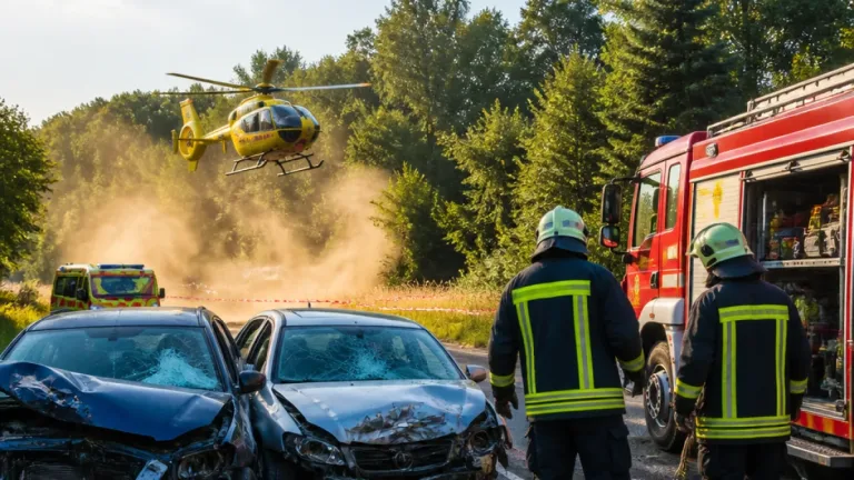 Súlyos és könnyebb sérültek egy dunaföldvári karambolban, mentőhelikoptert riasztottak