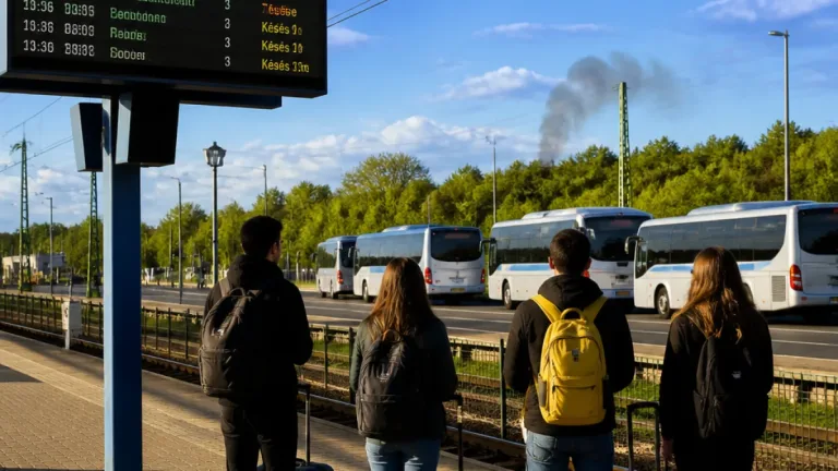 Székesfehérvár–Veszprém vasúti szakaszon leállás avartűz miatt — pótlóbuszok és jelentősen megnövekedett menetidő