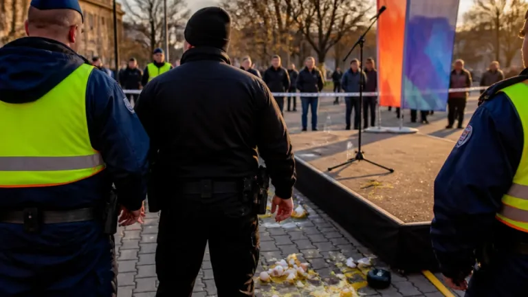 Szolnok: elengedték a férfit, aki tojással próbálta megdobni Magyar Pétert