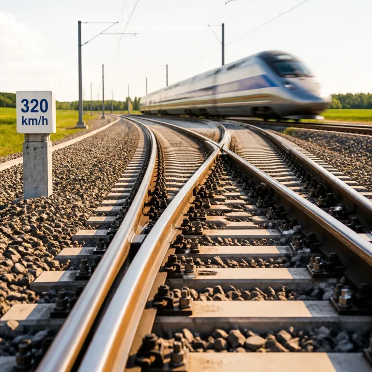 320 km/h-s indiai gyorsvasút sínt vált rezgés nélkül: dönt a hajlított váltó