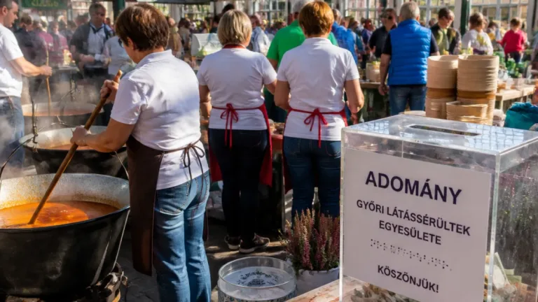 Több mint 330 000 Ft gyűlt össze jótékonysági főzésen a győri vásárcsarnokban
