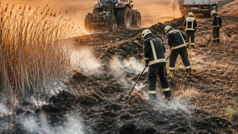 Több településen is szabadtéri tüzeket oltottak Hajdú‑Biharban, összesen több tíz hektár égett