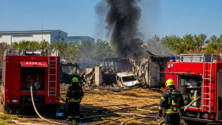 Tűz a Lőpor körúton: lakókocsi és melléképület égett Veszprémben