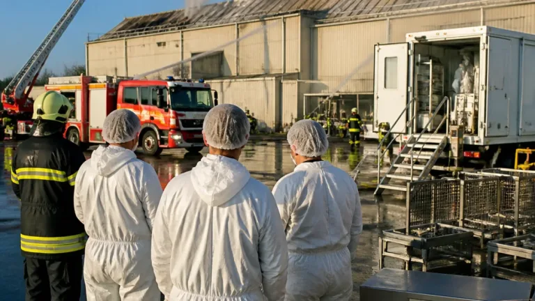 Tűz egy sárvári baromfifeldolgozó csarnokában — 293 dolgozót kellett kimenekíteni Sárváron