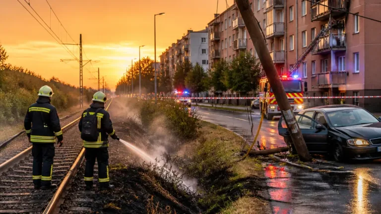 Tűz, közlekedési ütközés és leszakadt oszlop: mozgalmas napjuk volt a zalai tűzoltóknak