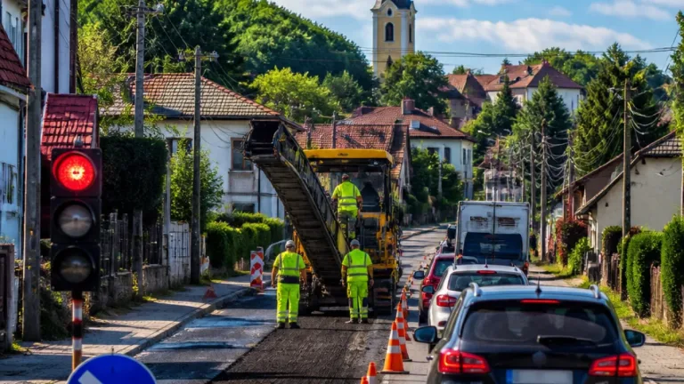Útfelújítás a 2-es főúton Nagyorosziban — egy sávon, jelzőlámpás forgalomirányítással kell számolni
