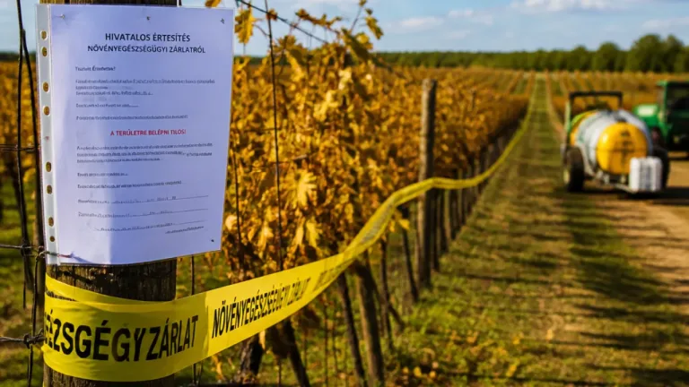 Zárlat Rácalmáson: kötelező védekezést és tőkepusztítást írtak elő az aranyszínű sárgaság miatt