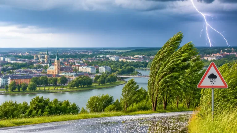 Zivatar-riadó Győr-Moson-Sopronban: villámlás, helyenként jégeső és szélerősödés várható hétfőn