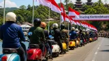 16 Anggota Baubau Scooter Club Touring Kemerdekaan Perkuat Silaturahmi Antarkomunitas Vespa