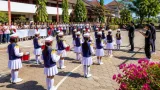 Drumband SD Maria Goretti Kembali Tampil dan Memukau Warga Sungailiat