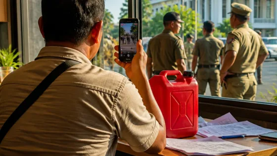 Ancaman Menikam dan Membakar Pemkot di Manado, Seorang Pria Diduga Mengunggah Aksi di Live Facebook