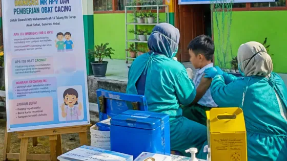 BIAS di Curup: MIS Muhammadiyah 14 Gelar Imunisasi MR, HPV dan Pembagian Obat Cacing