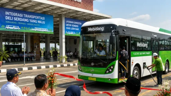 BRT Mebidang Resmi Beroperasi di Lubukpakam, Bobby Tekankan Integrasi Transportasi